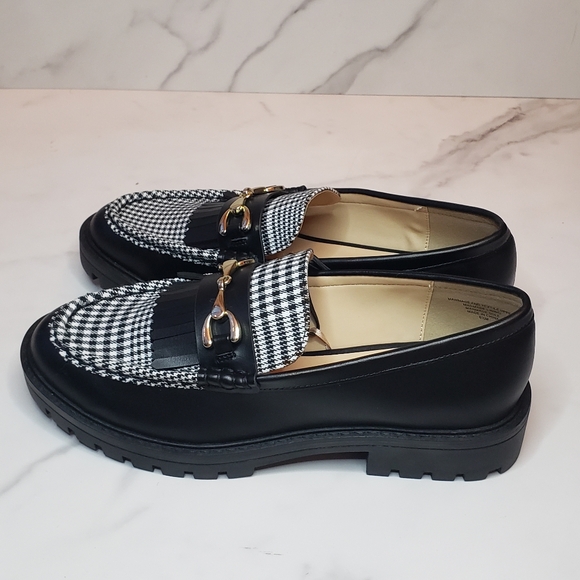 Loft NWOT Houndstooth Lug Loafers - Picture 4 of 7